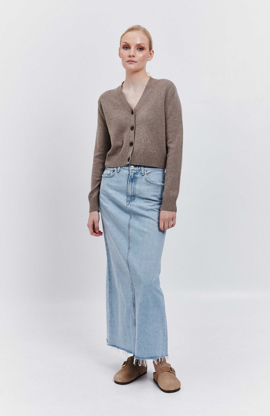 Kvinder LISA YANG | Crop Cashmere Cardigan Marion