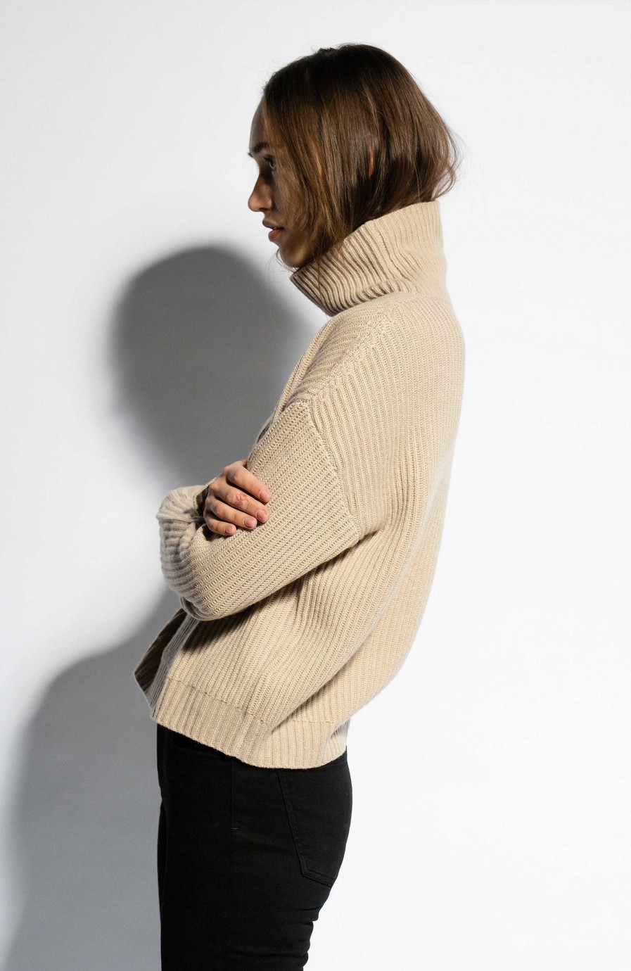 Kvinder FTC CASHMERE | Mockneck Loose Fit Pullover