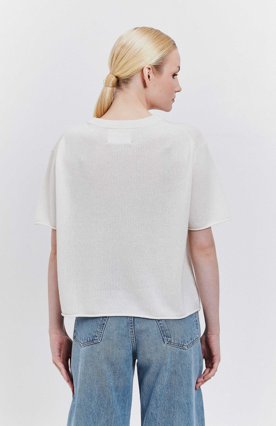 Kvinder LISA YANG | Afslappet Pasform Cashmere Top Cila Tee