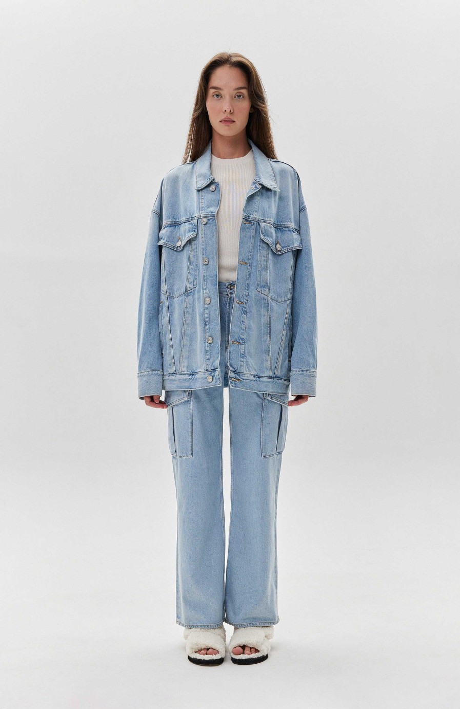 Kvinder AGOLDE | Oversized Vintage Denimjakke Wayne