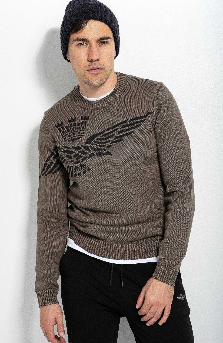 Maend AERONAUTICA MILITARE | Eagle-Print Sweater