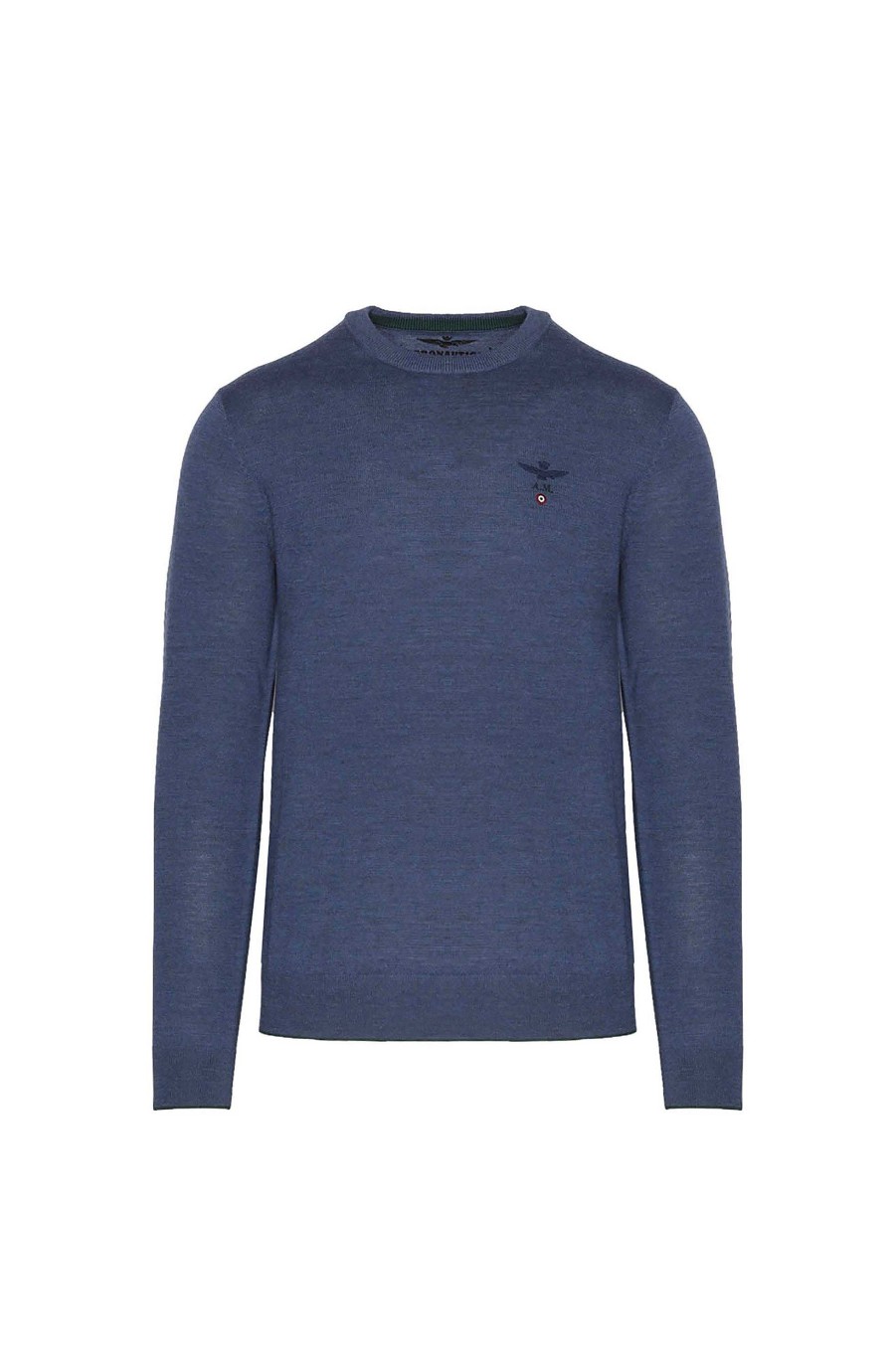 Maend AERONAUTICA MILITARE | Merinouldsweater Med Rund Hals