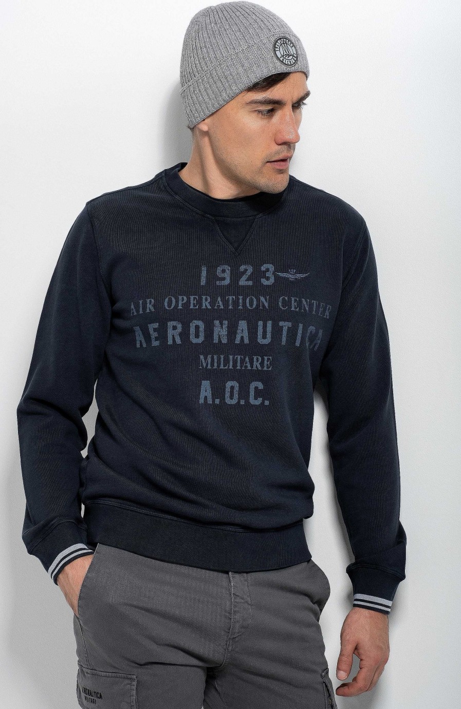 Maend AERONAUTICA MILITARE | Sweatshirt Med Logotryk