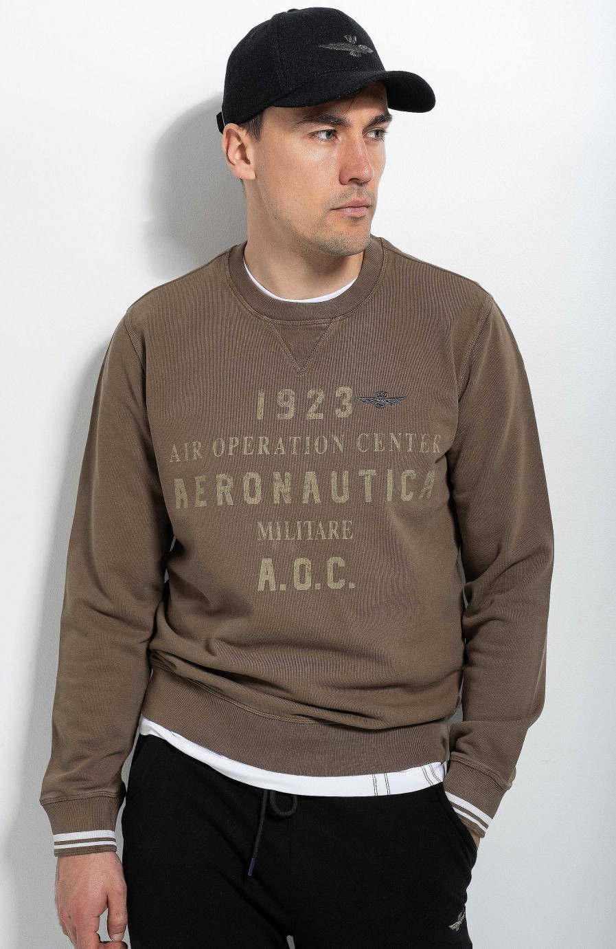 Maend AERONAUTICA MILITARE | Sweatshirt Med Logotryk