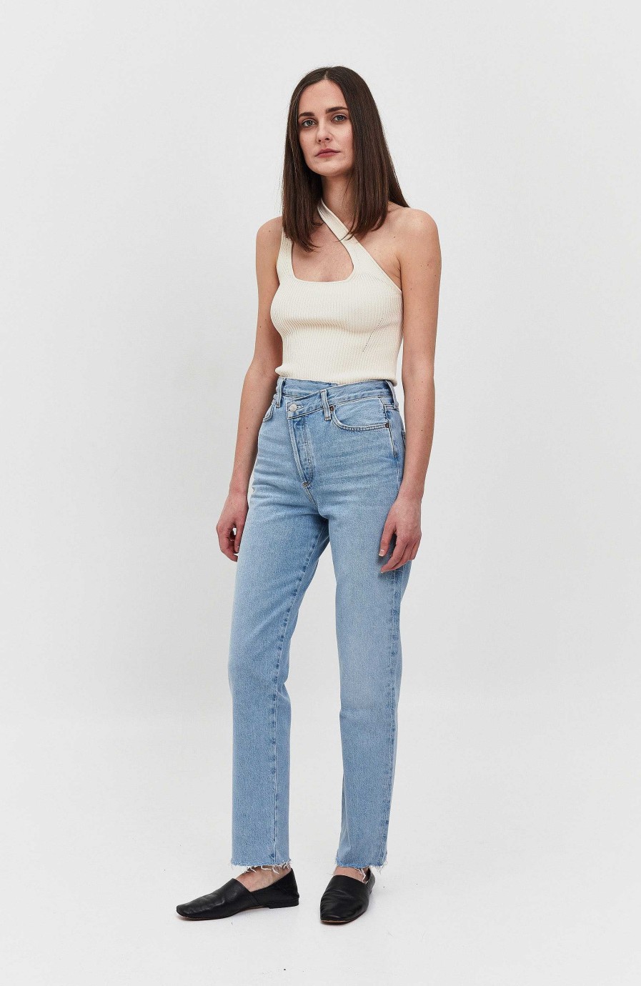 Kvinder AGOLDE | Criss Cross Lige Jeans Criss Cross