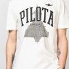 Maend AERONAUTICA MILITARE | Plane-Print Bomuld T-Shirt