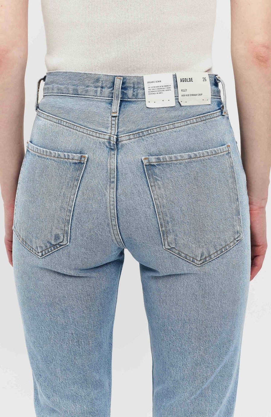 Kvinder AGOLDE | Straight Cropped Jeans Riley