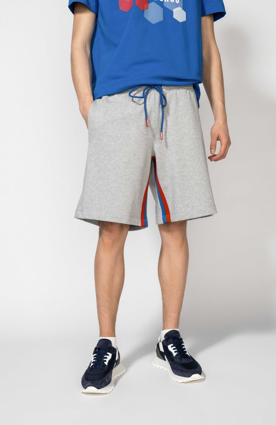 Maend DIRK BIKKEMBERGS | Side-Stripe Jersey Shorts