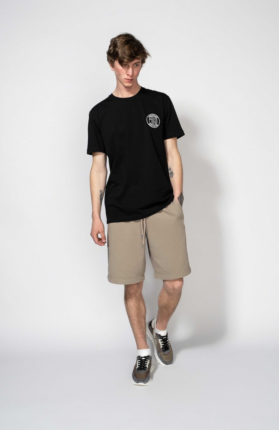 Maend DIRK BIKKEMBERGS | Logo Side-Stripe Jersey Shorts