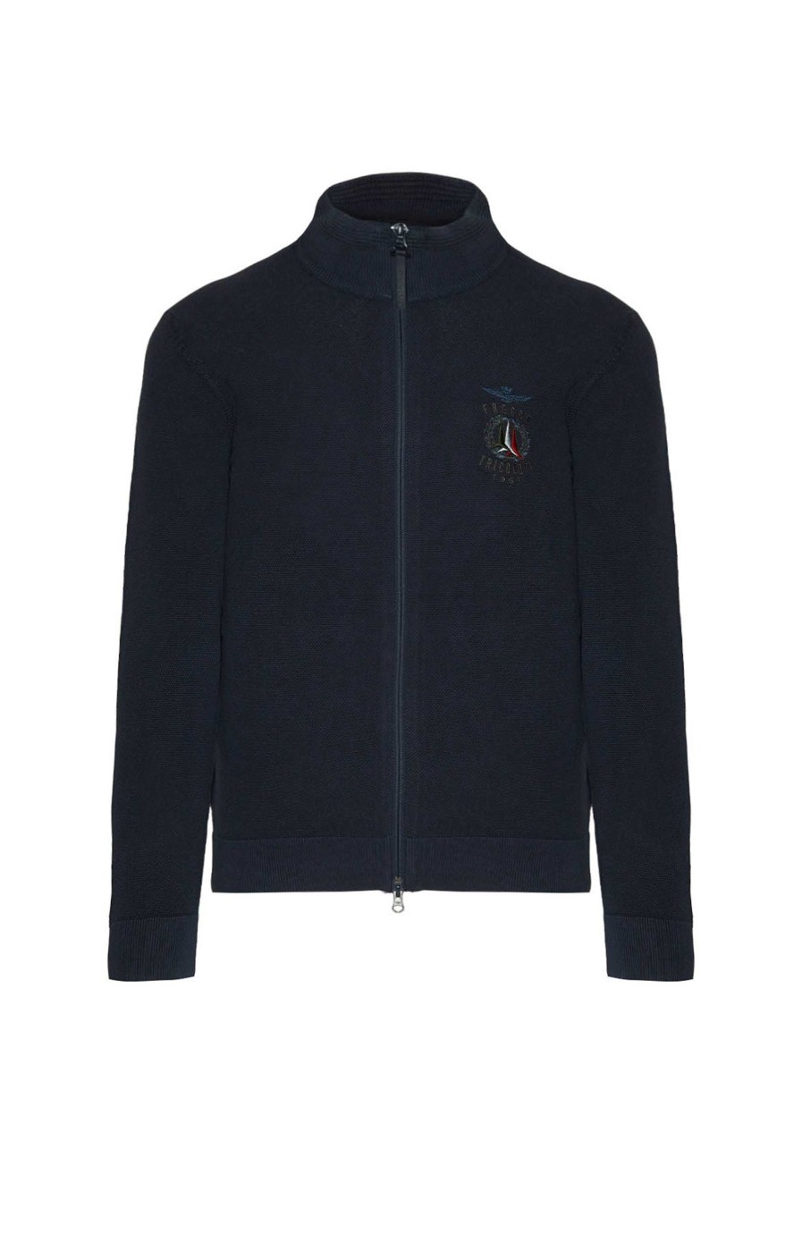 Maend AERONAUTICA MILITARE | Cardigan Med Logobroderet Lynlas