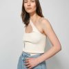 Kvinder ERIKA CAVALLINI | Asymmetrisk Ribbet Top