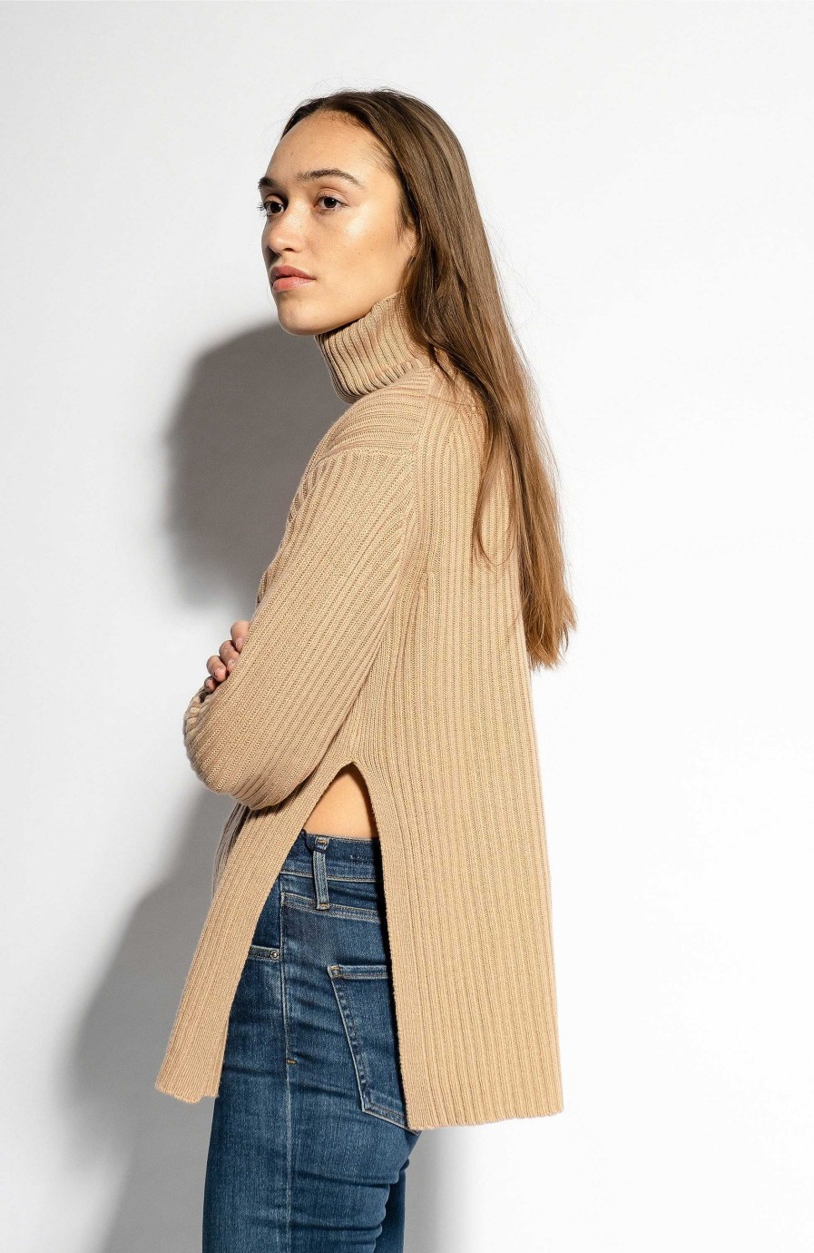 Kvinder FTC CASHMERE | Highneck Cashmere-Blend Pullover