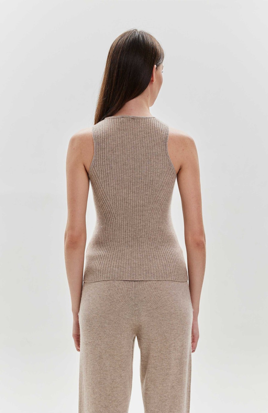 Kvinder FTC CASHMERE | Ribstrikket Kashmirtop