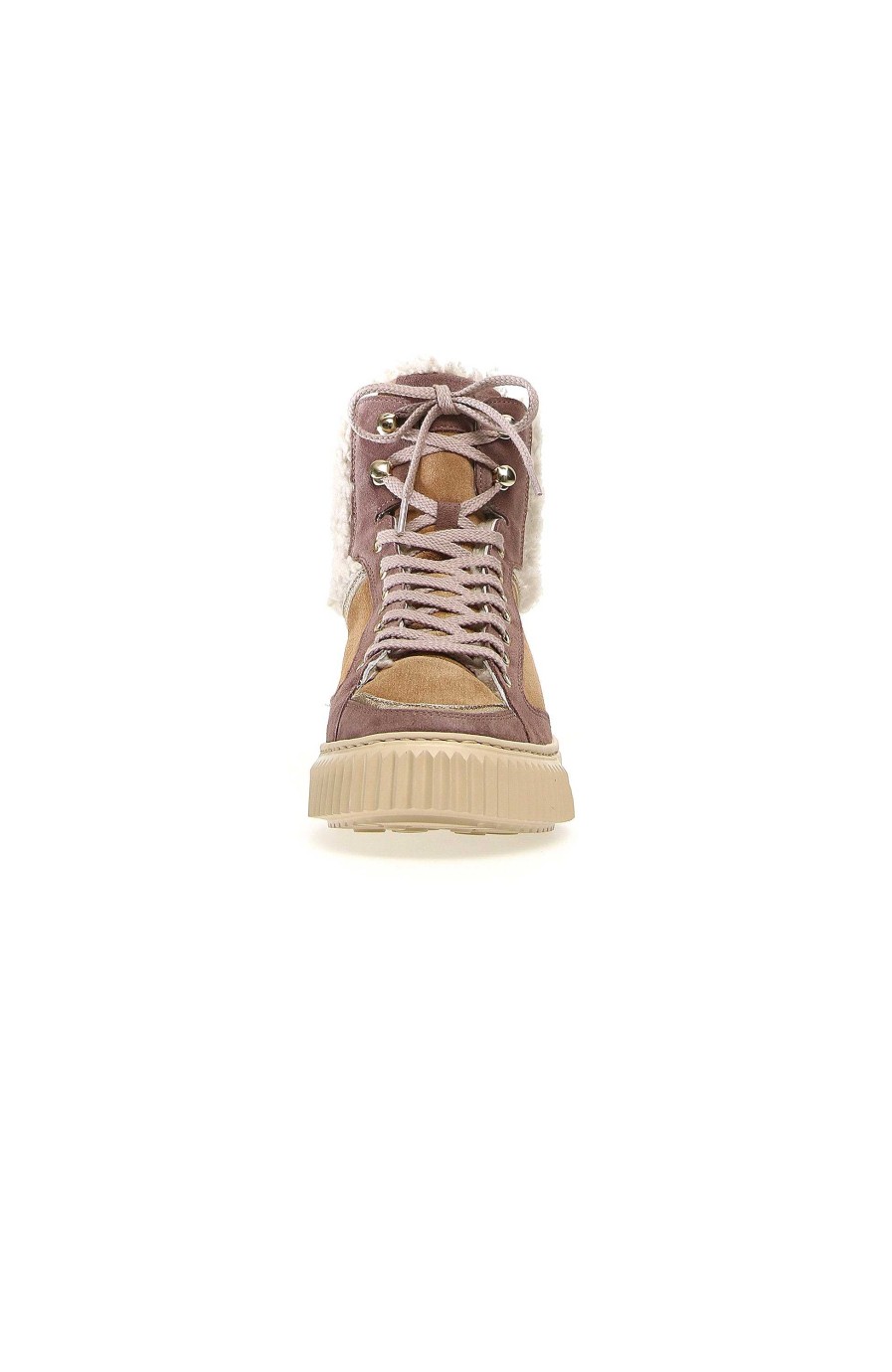 Kvinder VOILE BLANCHE | High-Top Fur Sneakers Jenny