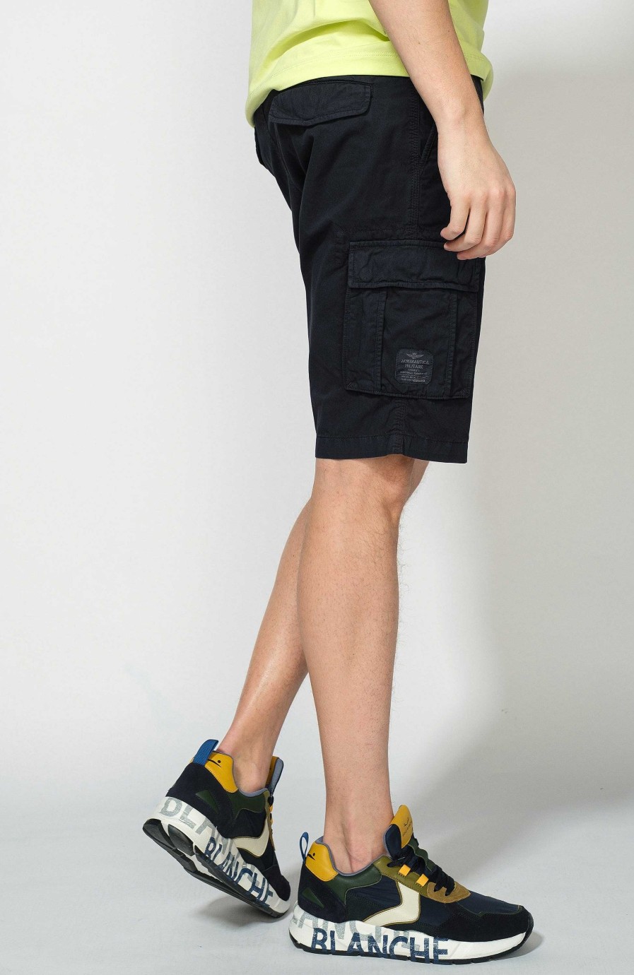 Maend AERONAUTICA MILITARE | Letvaegts Cargo-Shorts I Bomuld