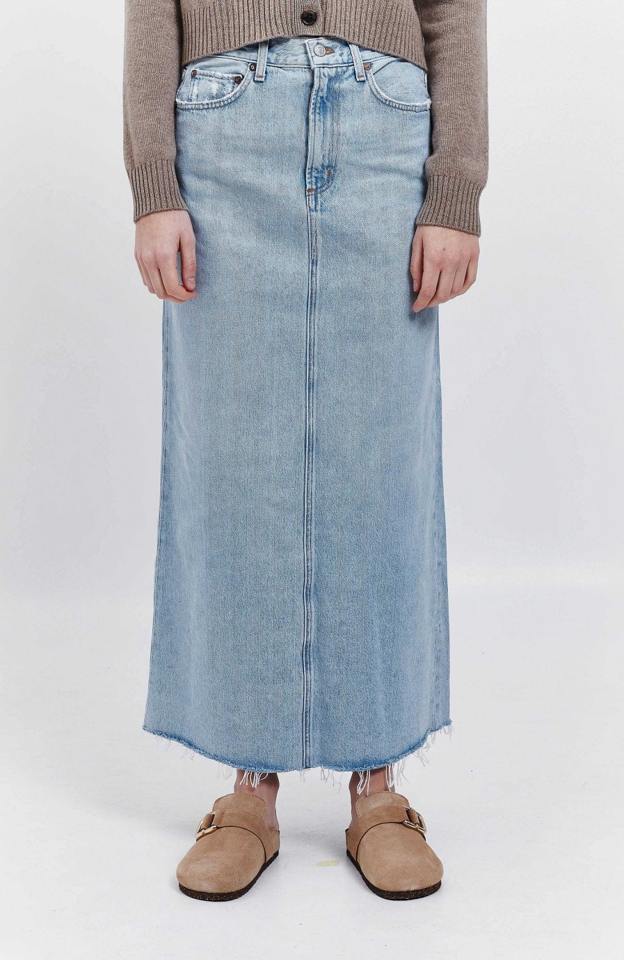 Kvinder AGOLDE | Denim Maxi Nederdel Hilla