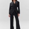 Kvinder ERIKA CAVALLINI | Tie-Front Uld Blazer