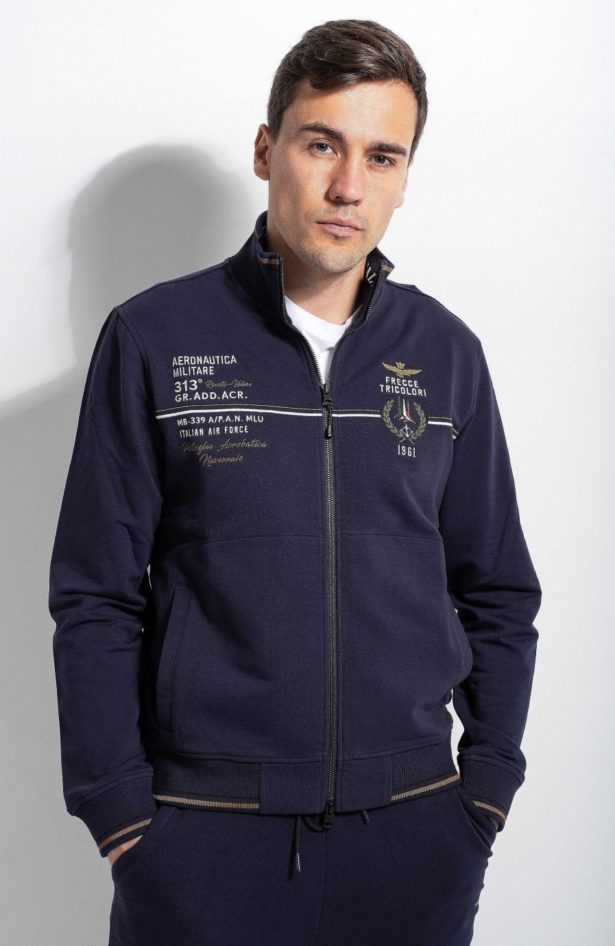 Maend AERONAUTICA MILITARE | Sweatshirt Med Broderet Lynlas