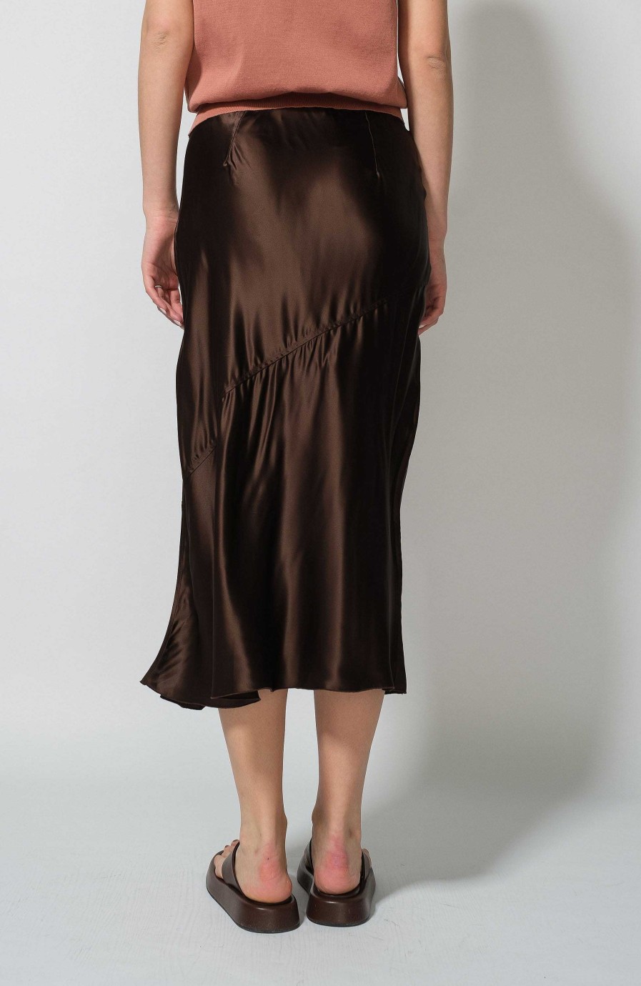 Kvinder ERIKA CAVALLINI | Satin Midi Nederdel