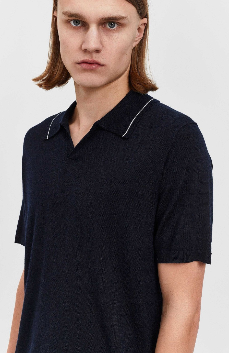 Maend FTC CASHMERE | Finstrikket Polo-Shirt