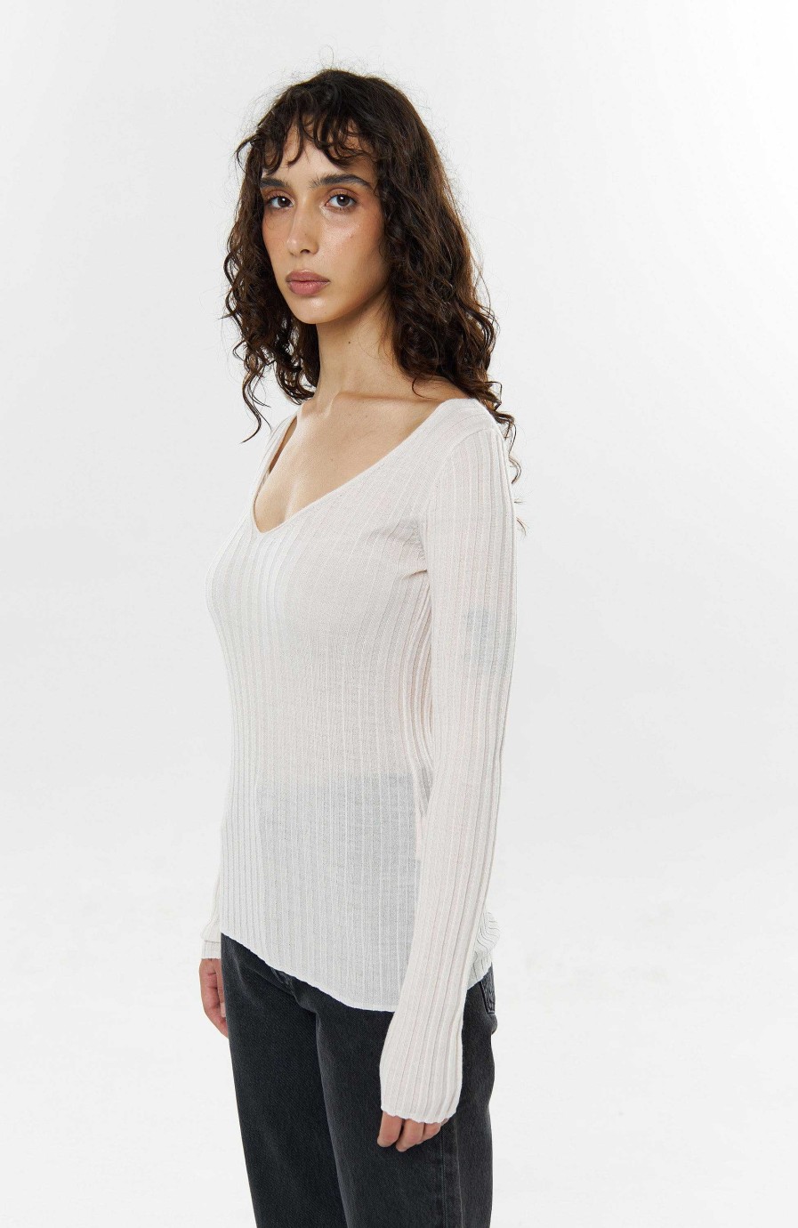 Kvinder HOUSE OF DAGMAR | Merino V-Hals Top