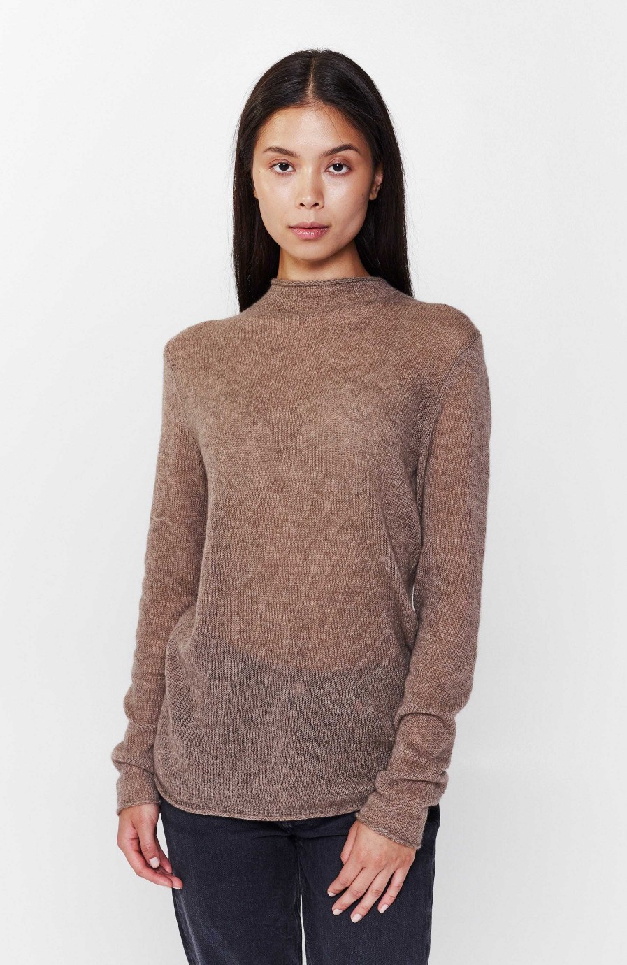 Kvinder FTC CASHMERE | Mockneck Let-Strikket Troje