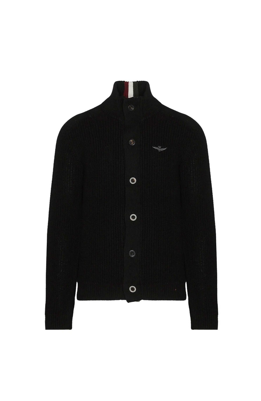 Maend AERONAUTICA MILITARE | Chanky Strik Cardigan Med Knapper