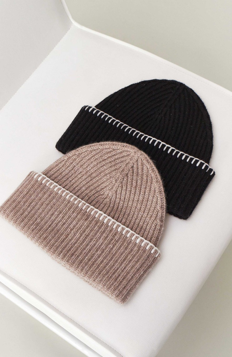 Kvinder HOUSE OF DAGMAR | Fold-Up Ribbet Beanie Joan