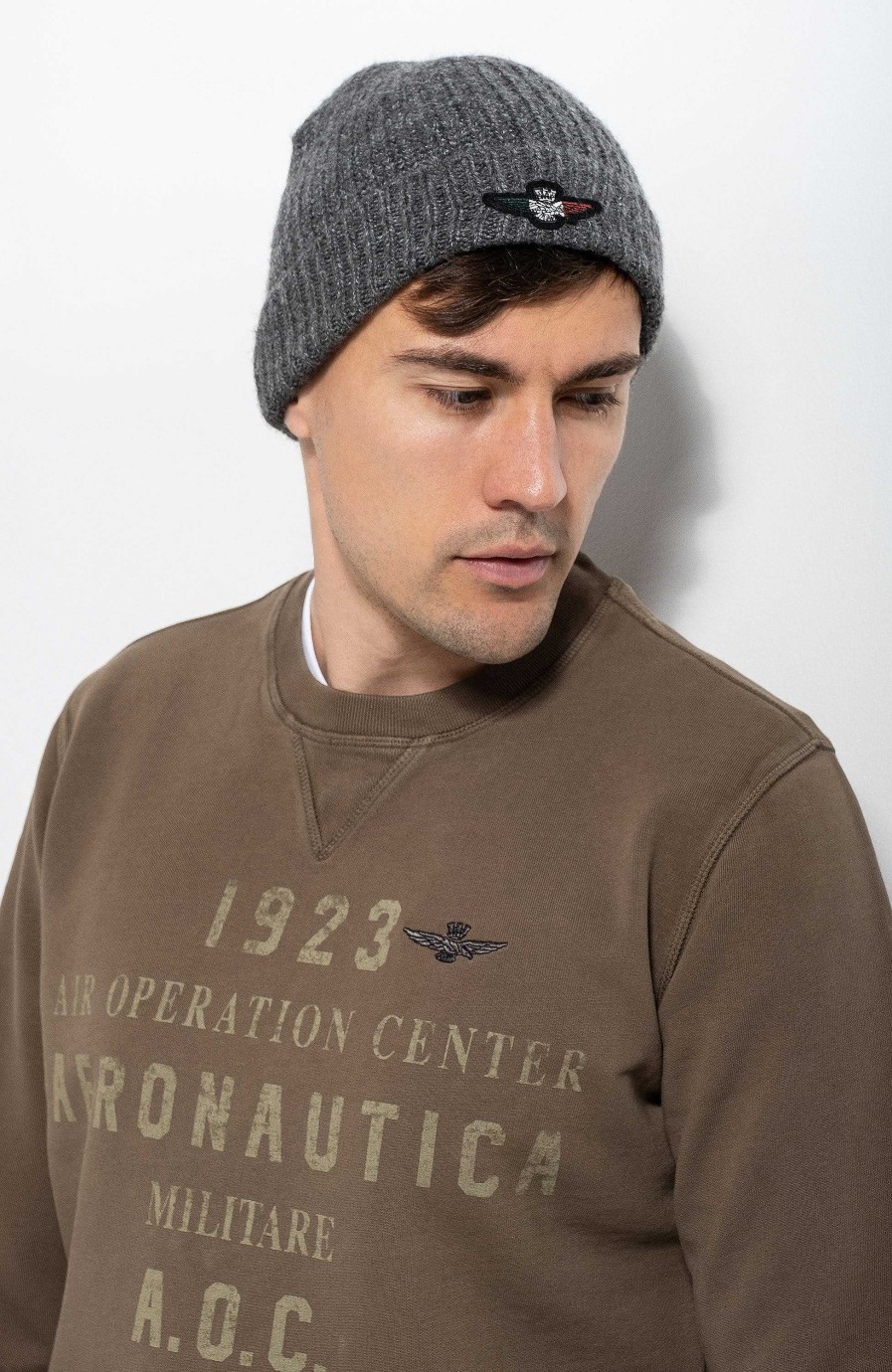 Maend AERONAUTICA MILITARE | Eagle-Patch Beanie