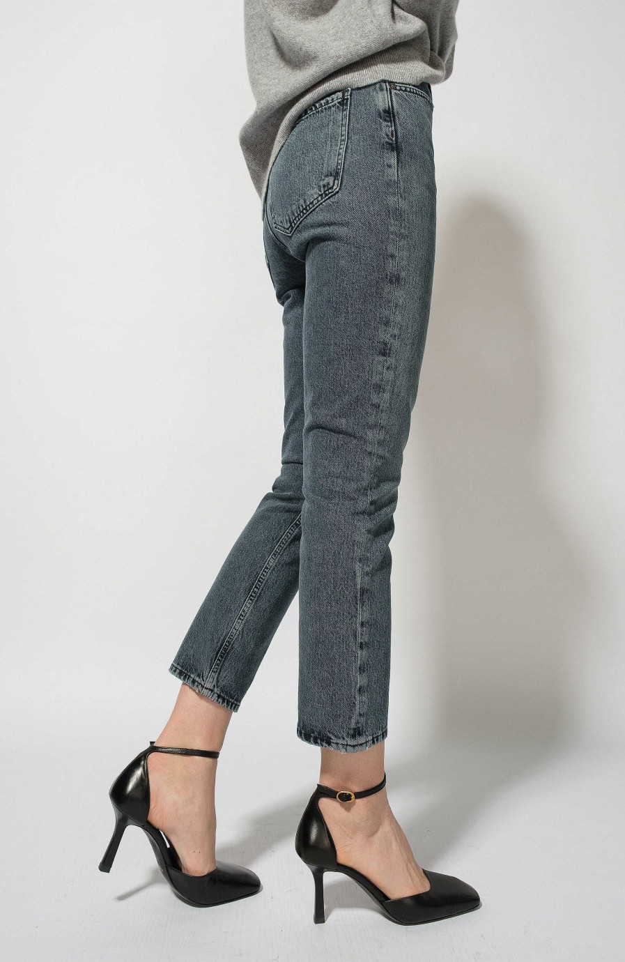 Kvinder AGOLDE | Straight Cropped Jeans Riley