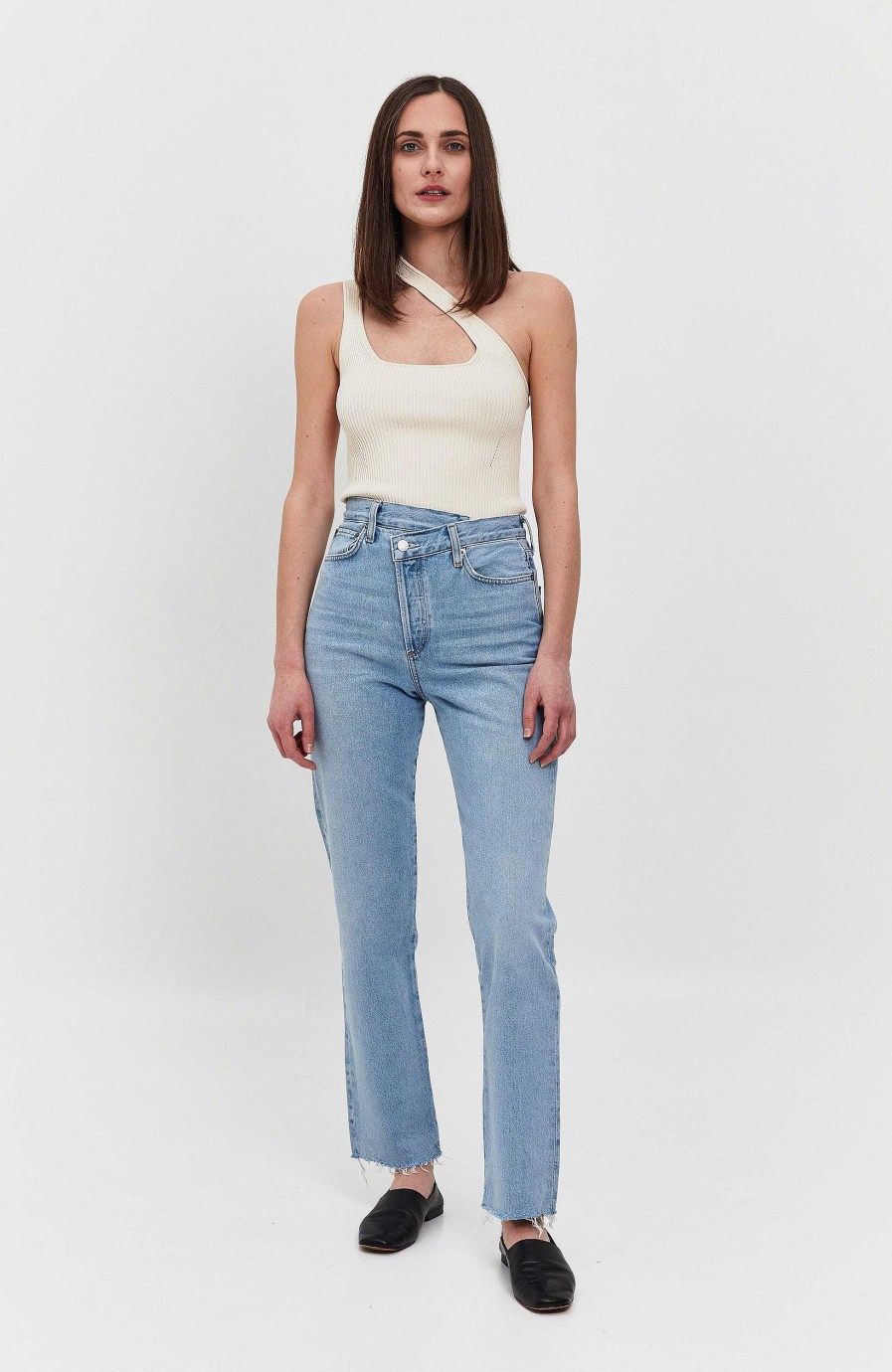 Kvinder AGOLDE | Criss Cross Lige Jeans Criss Cross