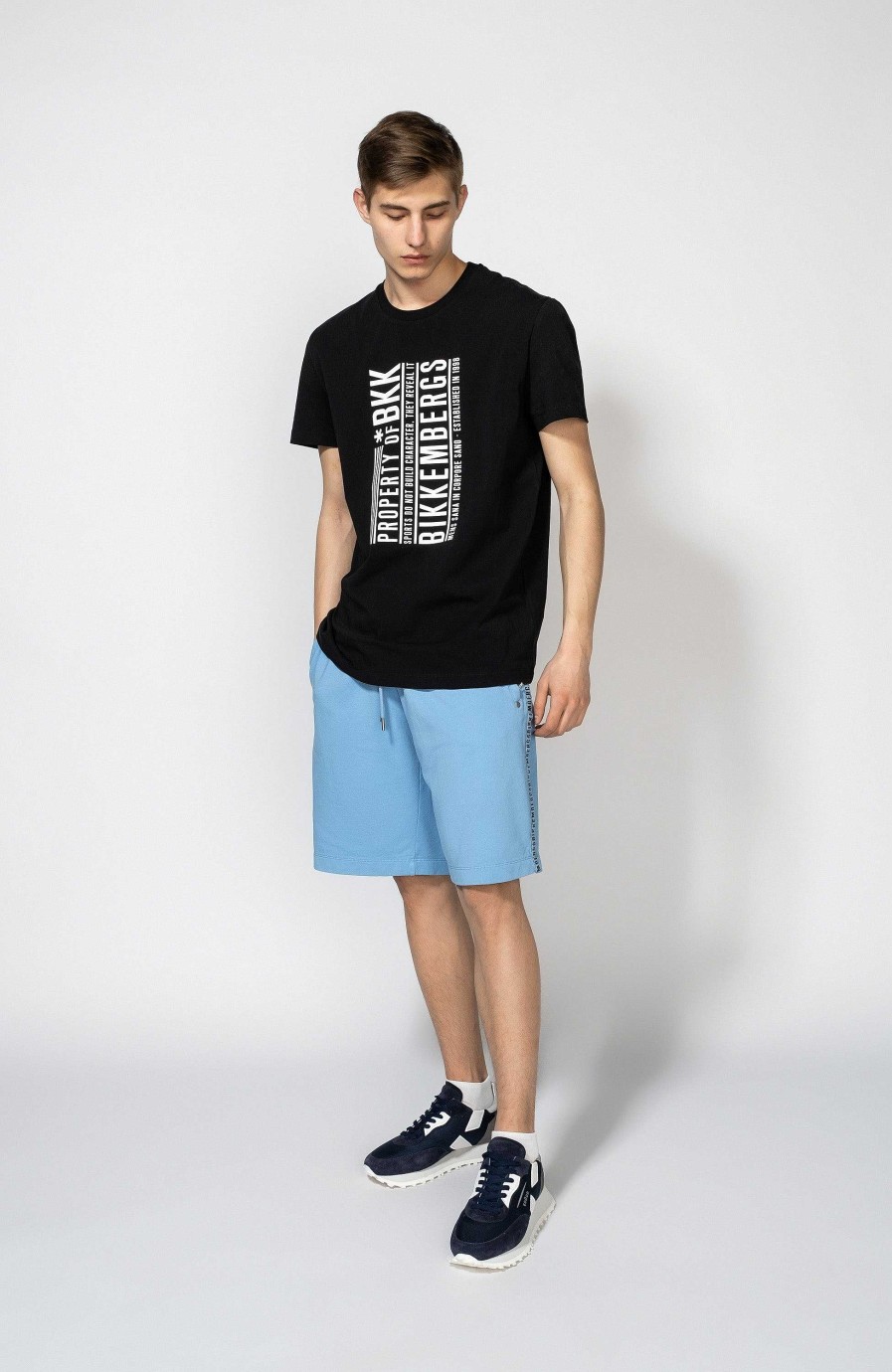 Maend DIRK BIKKEMBERGS | Logo Side-Stripe Jersey Shorts