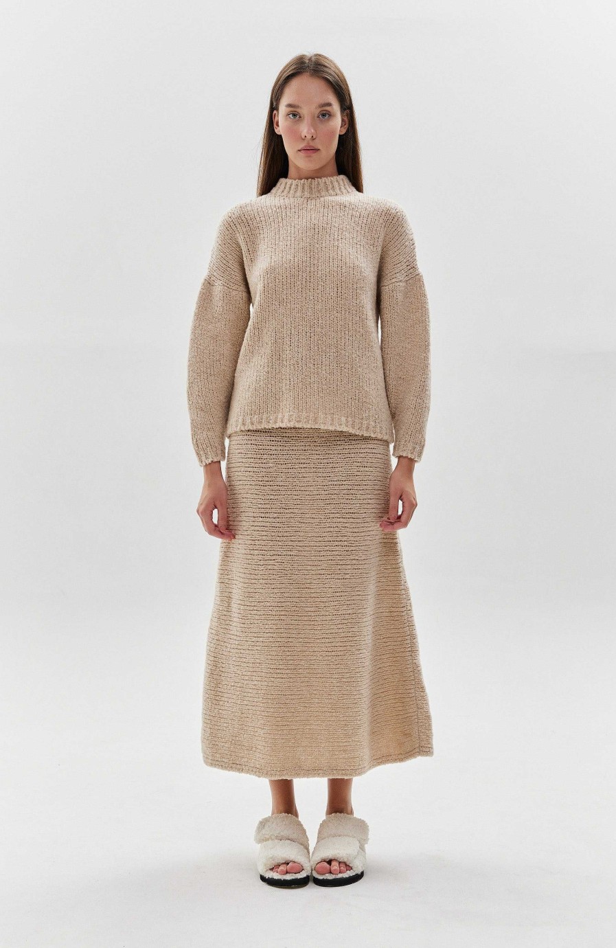 Kvinder ERIKA CAVALLINI | Boucle Sweater Med Rund Hals