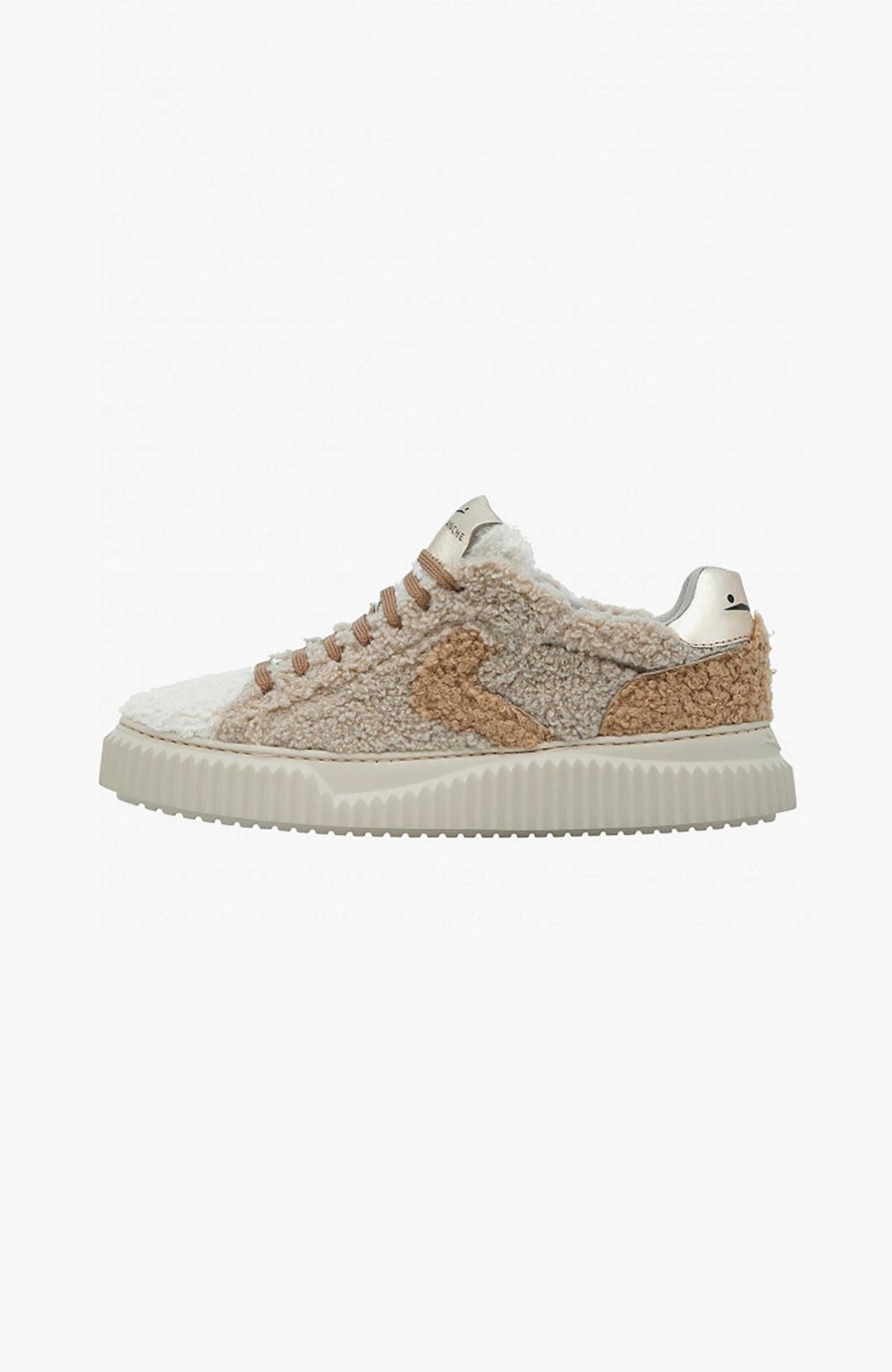 Kvinder VOILE BLANCHE | Curly-Effect Wool Sneakers Lipari