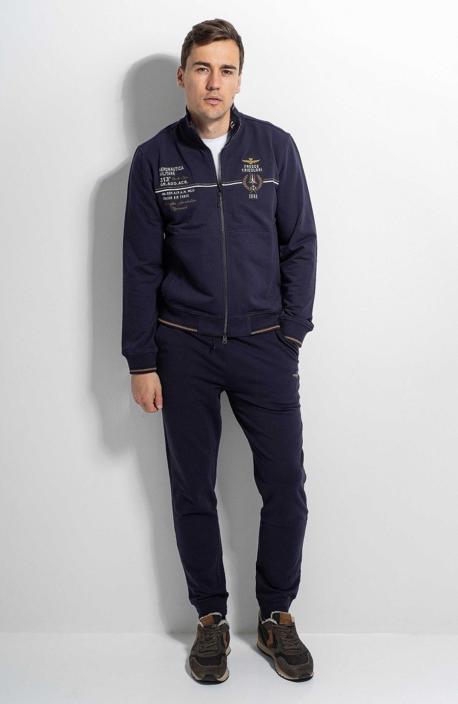 Maend AERONAUTICA MILITARE | Sweatshirt Med Broderet Lynlas