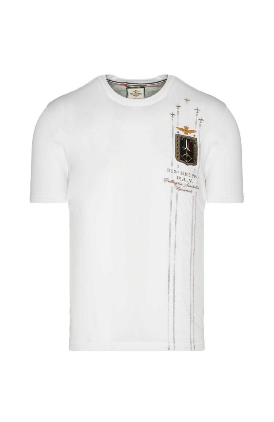 Maend AERONAUTICA MILITARE | Emblem-Broderet T-Shirt