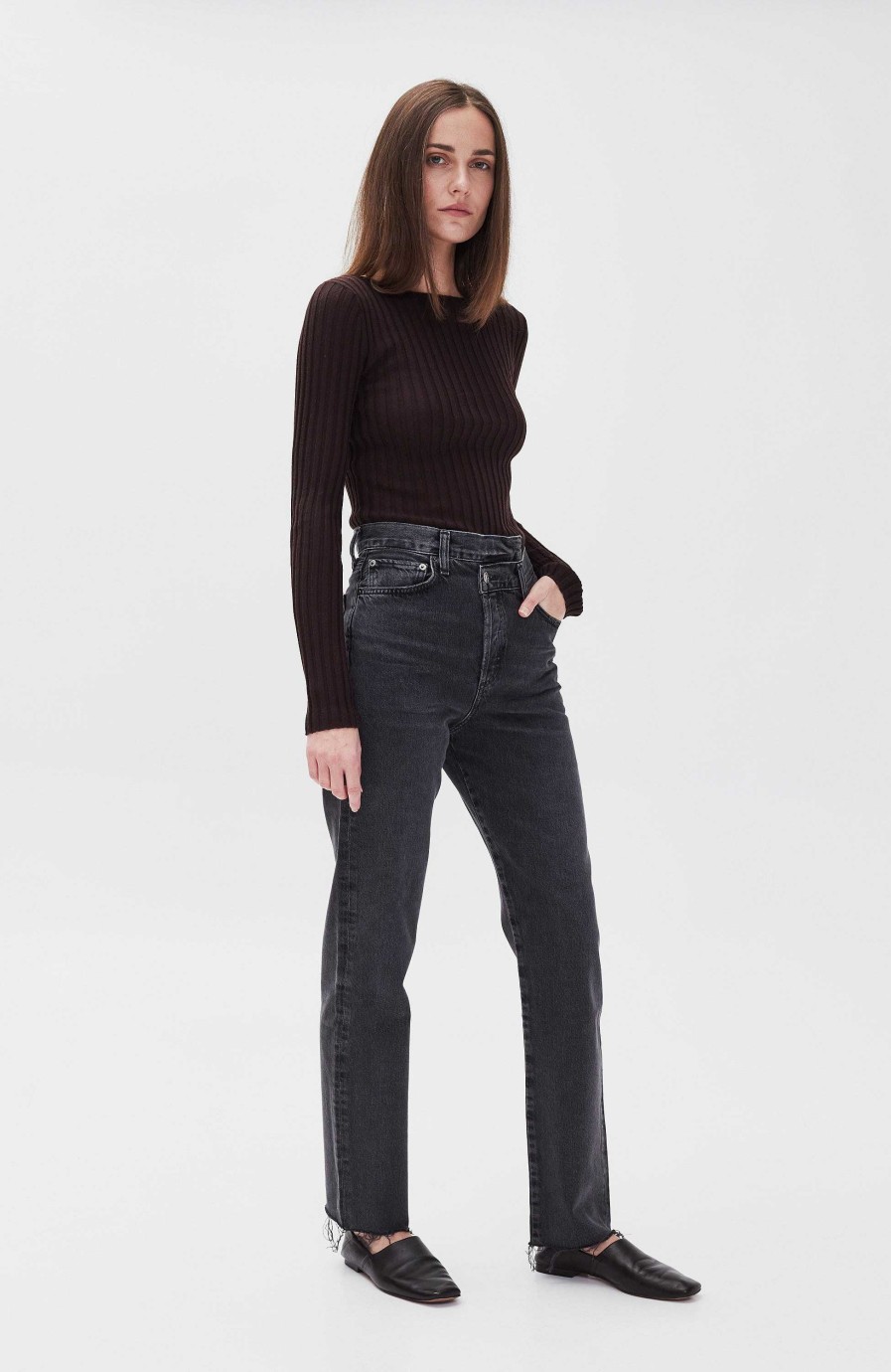 Kvinder AGOLDE | Criss Cross Lige Jeans Criss Cross