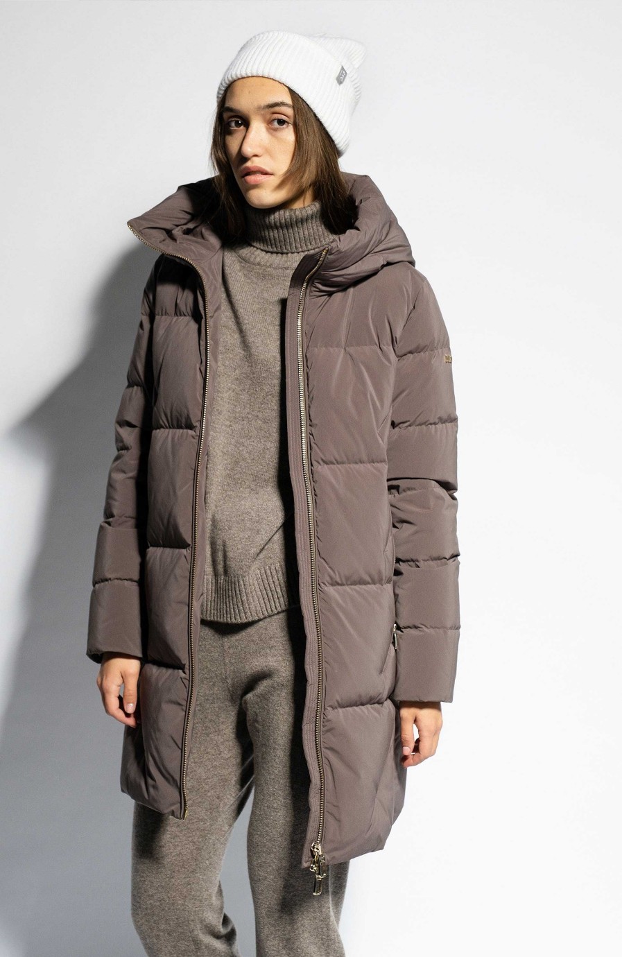 Kvinder DUNO | Polstret Parka Coat Puria Med Lynlas