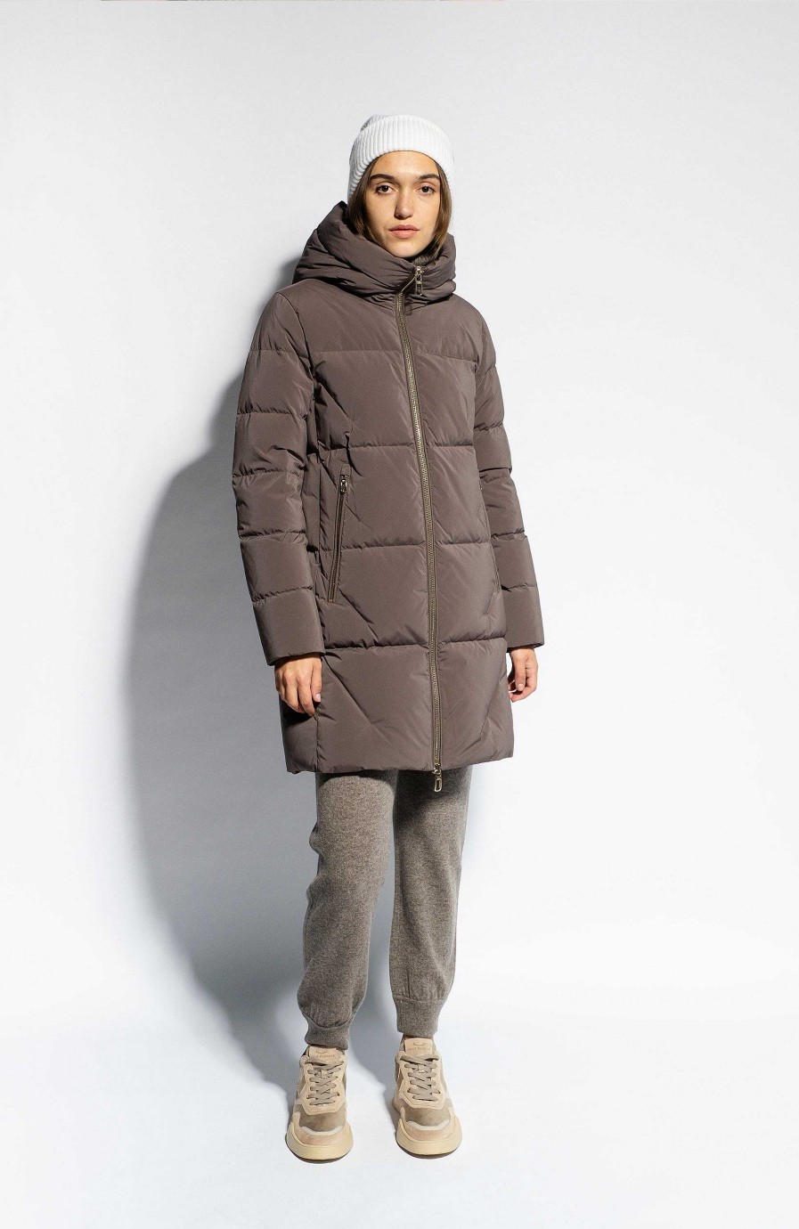 Kvinder DUNO | Polstret Parka Coat Puria Med Lynlas