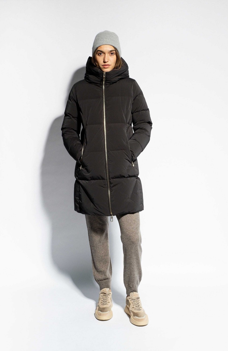 Kvinder DUNO | Polstret Parka Coat Puria Med Lynlas