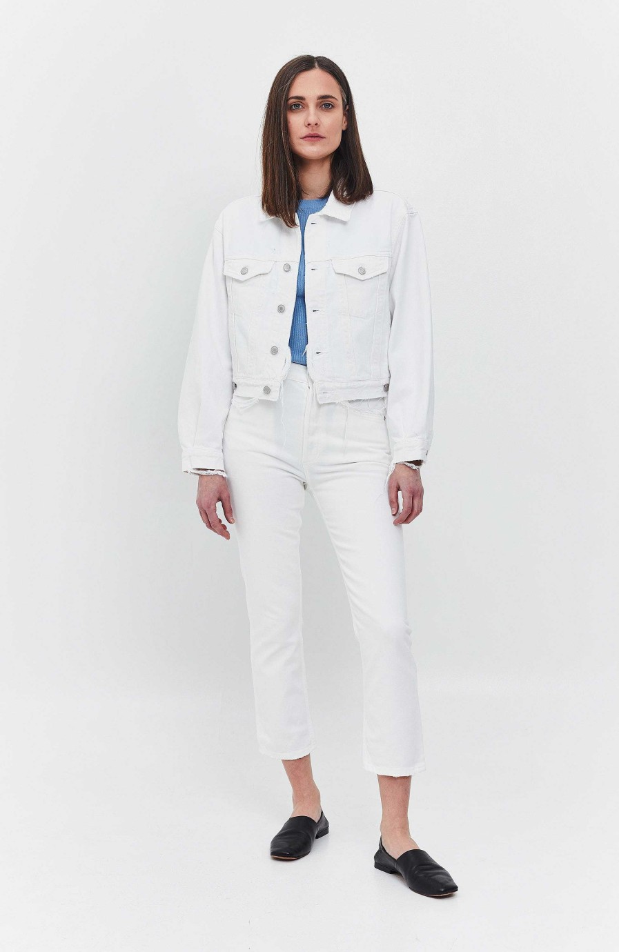 Kvinder AGOLDE | Shrunken Denim Jacket Charli