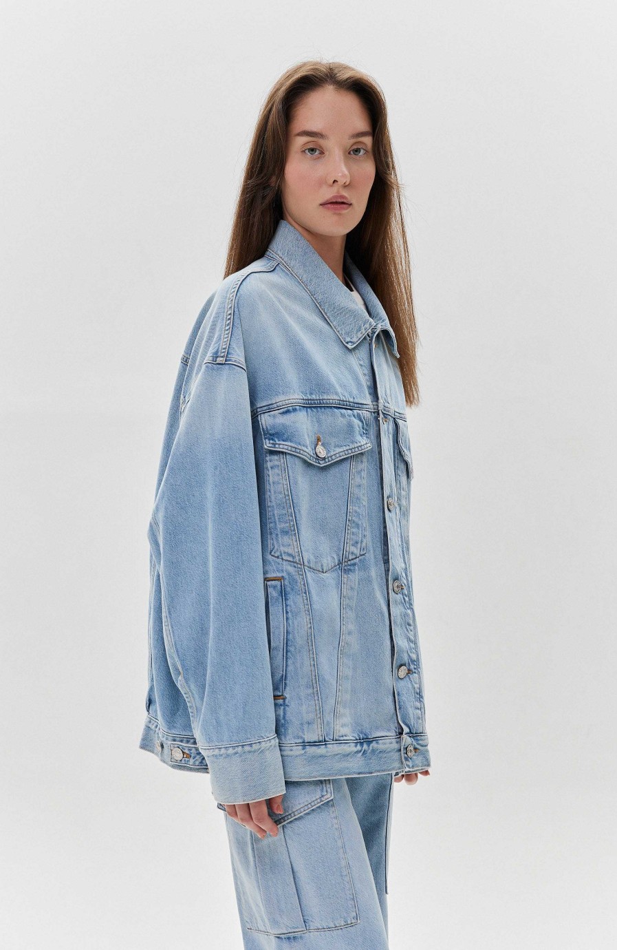 Kvinder AGOLDE | Oversized Vintage Denimjakke Wayne