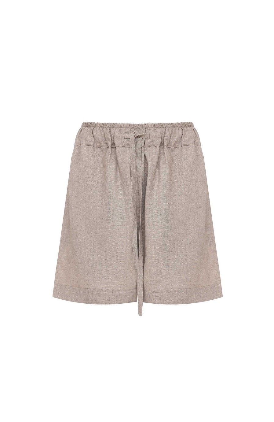 Kvinder BEIGE BROWN | Shorts I Hor Med Elastiktalje