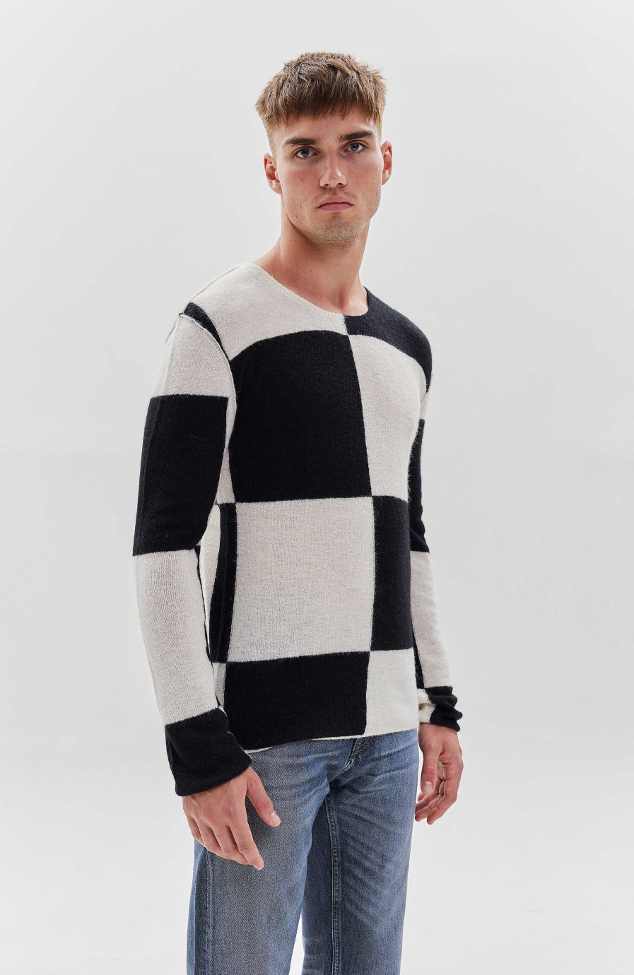 Maend TIGER OF SWEDEN | Ternet Alpaca-Strik Pullover Reinel